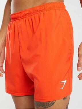 Gymshark Men's Orange Athletic Shorts Size XS No Lining